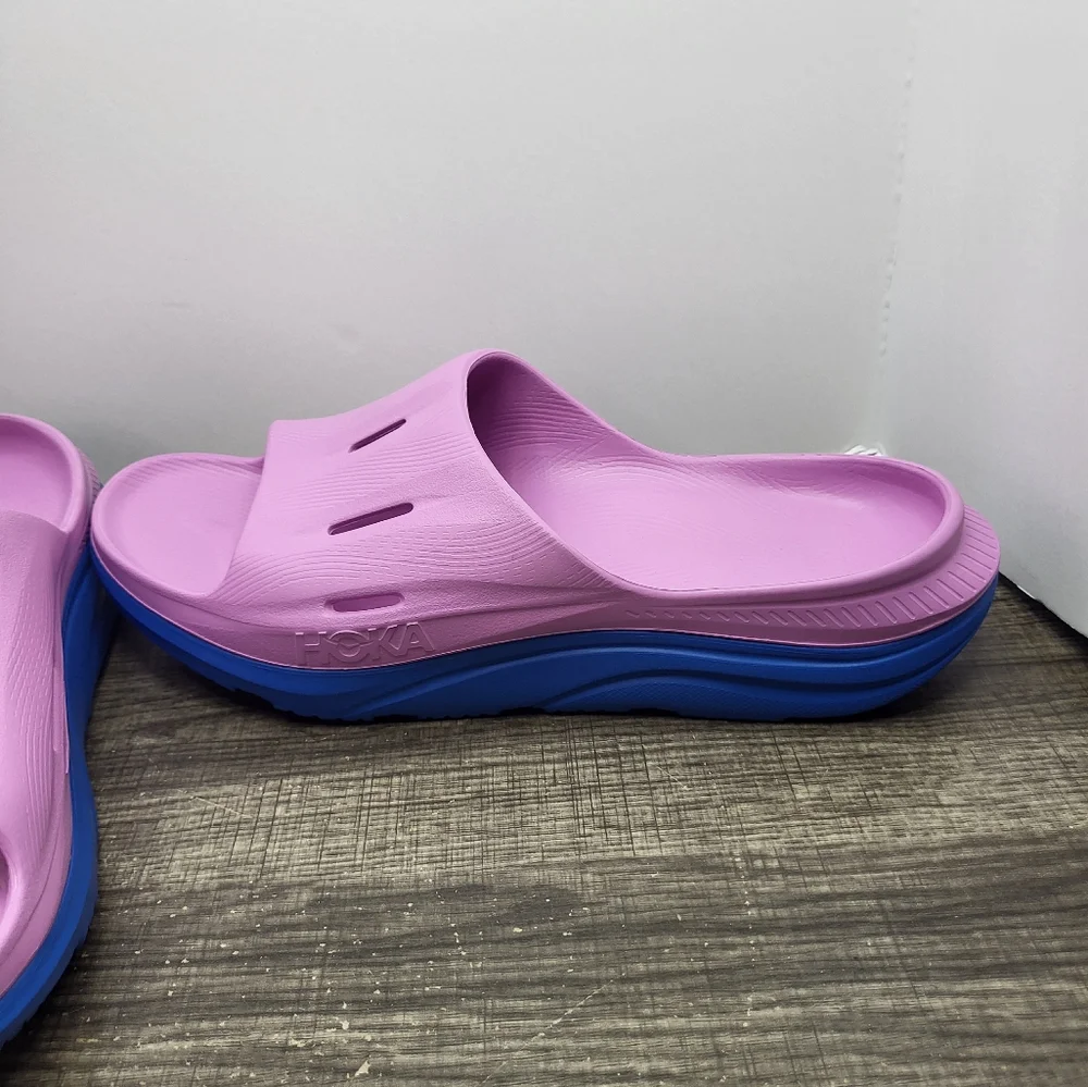Hoka Ora Recovery Slide 3 New Men’s Size 13 US Cyclamen/ Coastal Sky